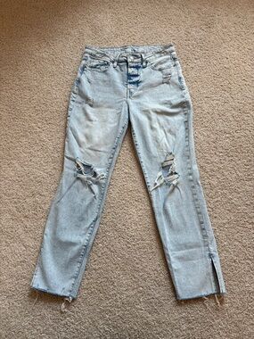 Light Blue Distressed Women's Jeans